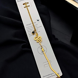 Çelik bileklik gold 18 cm