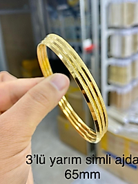 3 adet 6.5cm yari simli ajda bilezik