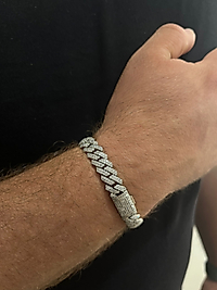 Zirkon Taşlı Kuyumcu Model Erkek Bileklik