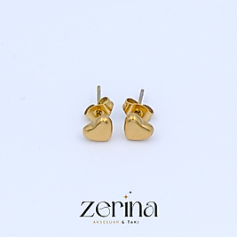 Minimal Kalp Gold Renk Kadın Küpe
