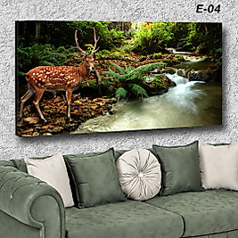 MERCAN MOBİLYA VE AKSESUAR ,70*130 GEYİK MANZARA  KANVAS KABLO