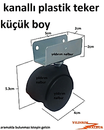 SEHPA TEKERLEĞİ KÜÇÜK BOY 40 LIK PLASTİK MASA TEKERLEĞİ SUNTA KANALLI TEKERLEK