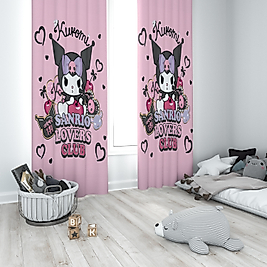 Minibabyrooms  Pembe Kromi Temalı Fon Perde