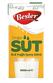 BESLER 0,5 YAĞLI İÇME SÜTÜ 1 LT