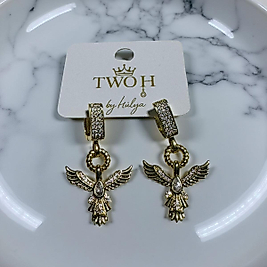 Xuping Gold Zirkon Taşlı AnkaKuşu Küpe