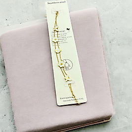 Çelik bileklik gold zincir 18 cm