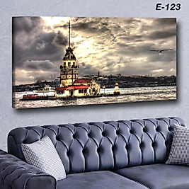 MERCAN MOBİLYA  VE AKSESUAR ,   130*70   KIZKULESİ DENİZ   KANVAS TABLO