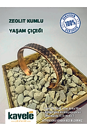 Ham Saf Bakır Yaşam Çiçekli Zeolit Kumlu Bakır Bileklik