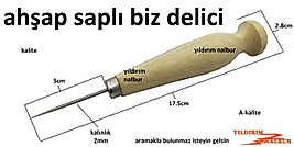 ÇUVALDIZ BİZ AHŞAP SAPLI DERİ DELME KEMER DELME İĞNESİ KUNDURA BİZ İĞNE