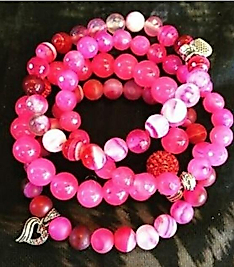 ALEV PEMBE AKİK BİLEKLİK 3 ADET
