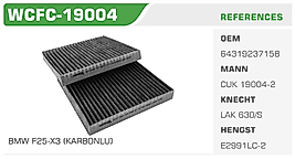 POLEN FİLTRESİ BMW F25-X3 (KARBONLU)