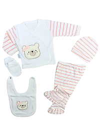 ÇİZGİLİ MİSS BEAR 5 PARÇA HASTANE ÇIKIŞI