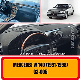 Mercedes W140 1991 - 1998 Konsol Torpido A3D Koruma