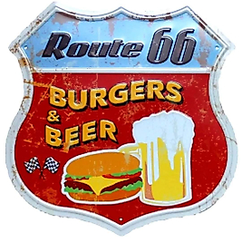 BURGERS DEKORATİF RETRO METAL PLAKA