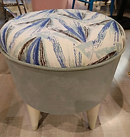 MERCAN MOBİLYA VE AKSESUAR, PUF,RENKLİ ,EKOSE DESENLI,DEKORATİF,PLASTİK AYAK,45CM/40 CM