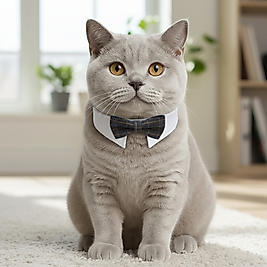 Bay Profesör – Yeşil Kareli Papyonlu Pet Yaka | Mr. Professor | FEDD’s Pet Style