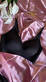 Siyah Lazer Kesim Sütyen