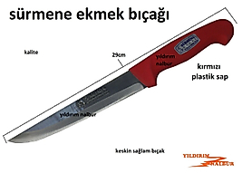 SÜRMENE EKMEK BIÇAĞI DOĞRAMA DİLİMLEME BIÇAĞI KIRMIZI