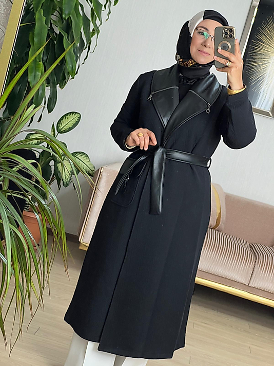 Deri Yakalı Kap