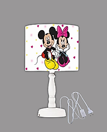 Minibabyrooms Micky Mause Miny Mause Desenli Ahşap Oyma Ayak Abajur