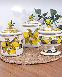 LEMON ÜÇLÜ EMAYE KAVANOZ TAKIM