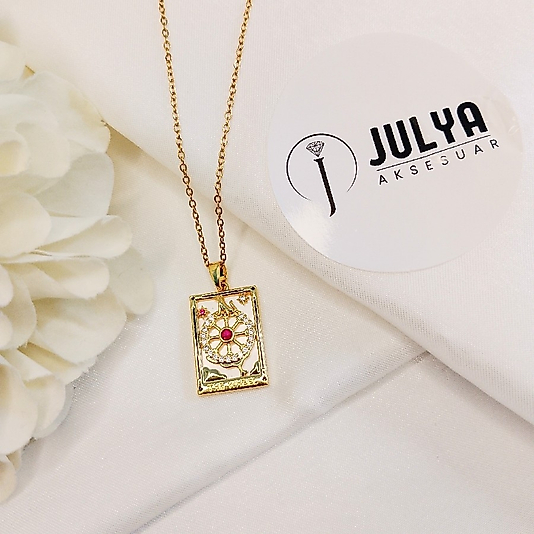 ÇELİK GOLD KARARMAZ PAZLANMAZ 45+5 CM TAROT KOLYE