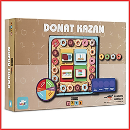 Hopiers Kanguru Matematik Donat Kazan Oyunu - Sayı Tanıma ve Basamak Değeri | 2-4 Oyuncu | İlkokul Müfredatına Uyumlu | Eğlenceli Matematik Becerileri | 3.-4. Sınıf | 8-9 Yaş