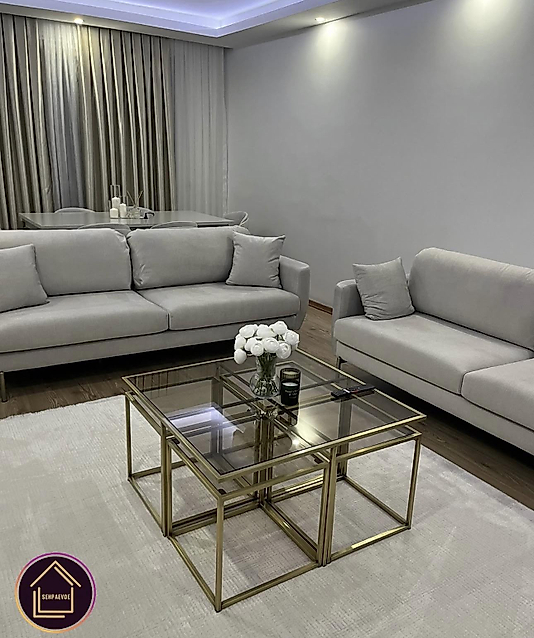 ESKİTME KAPLAMA KARE 4+1 KOMPLE BRONZ CAM