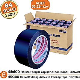 Nuga 1 KOLİ (84 ADET) 45x100 Lacivert HotMelt Koli Bandı