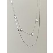 Çelik 2’li Birleşik Silver Kalp Kolye