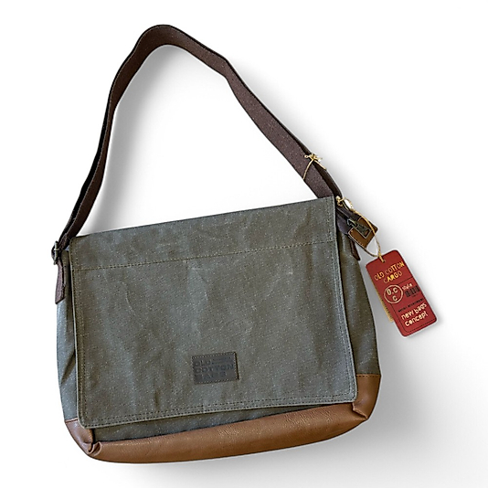 Old Cotton Kullanışlı, Çok Bölmeli, Çok Cepli, Tablet Notebook Çantası, Unisex, Vintage Kanvas Postacı Çantası