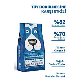 Havlife Mini ve Küçük Irk Somonlu Yetişkin Köpek Maması 3 kg