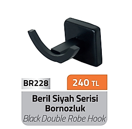 Beril Siyah 2'li Bornozluk Pirinç