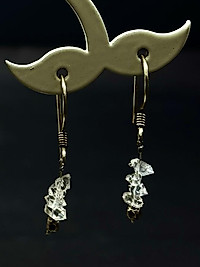 Herkimer Diamond Taşı 925 Ayar Gümüş Küpe