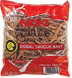 NOKİ AMBALAJ LASTİĞİ %100 KAUÇUK 1000 GR 18x5 CM RBA1000