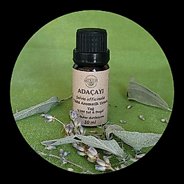 Tıbbi Adaçayı (Salvia officinalis) Esansiyel Uçucu Yağ, Aromaterapi Yağı, Buhurdan Yağı, Difüzör Yağı (su-buhar distilasyonu)
