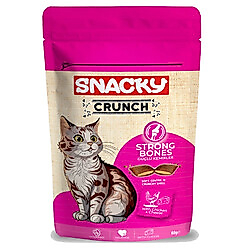 Snacky Crunch Strong Kemik Sağlığı Tavuk Etli ve Peynirli Kedi Ödülü 60 Gr