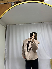 Vizon kısa peluş kaban