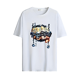 Motorcu Tarzı Baskılı Oversize Unisex Tişört