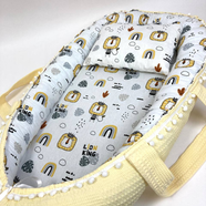 Sarı Aslan Desenli Babynest