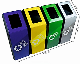 216 LT GERİ DÖNÜŞÜM SETİ BOYALI DÖRTLÜ ( KDV DAHİL )