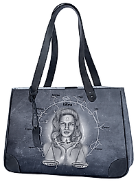 TERAZİ BURCU RESİMLİ ANTRASİT OMUZ ÇANTASI