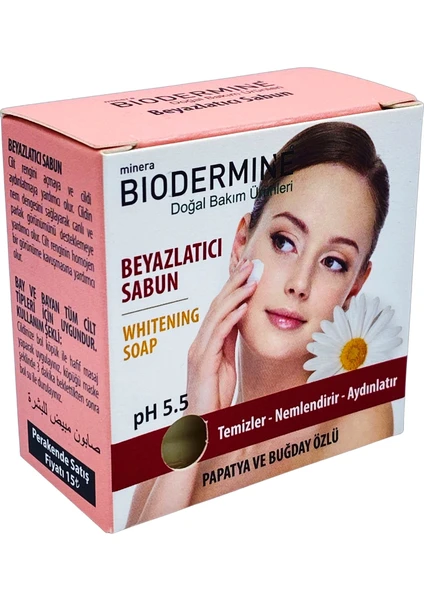 Biodermine Beyazlatıcı Sabun Papatya ve Buğday Özlü