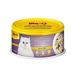 Me-O Delite Tahılsız Ton Balıklı ve Tavuk Etli Yetişkin Kedi Konserve Maması (80 g)