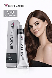 VERTONE SAÇ BOYASI 60 ML. (5-0 AÇIK KESTANE)