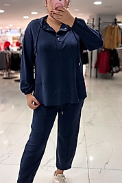 Rahat Şıklığın İmzası Oversize Kalıp Premium Takım – Lacivert