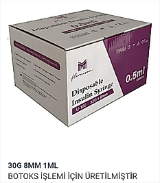 30G 8mm 1ml insülin enjektör 100ad
