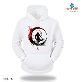 Oyun Karakteri Görselli Slimfit Kapüşönlu Hoodie Erkek kadın Sweatshirt