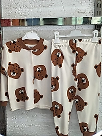 Ayıcık Desen Pijama Takımı