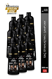 12'Lİ SET SAÇ SİYAHLAŞTIRICI ŞAMPUANI (BEYAZLAR İÇİN) 300 ML